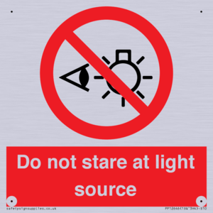 Do not stare at light source